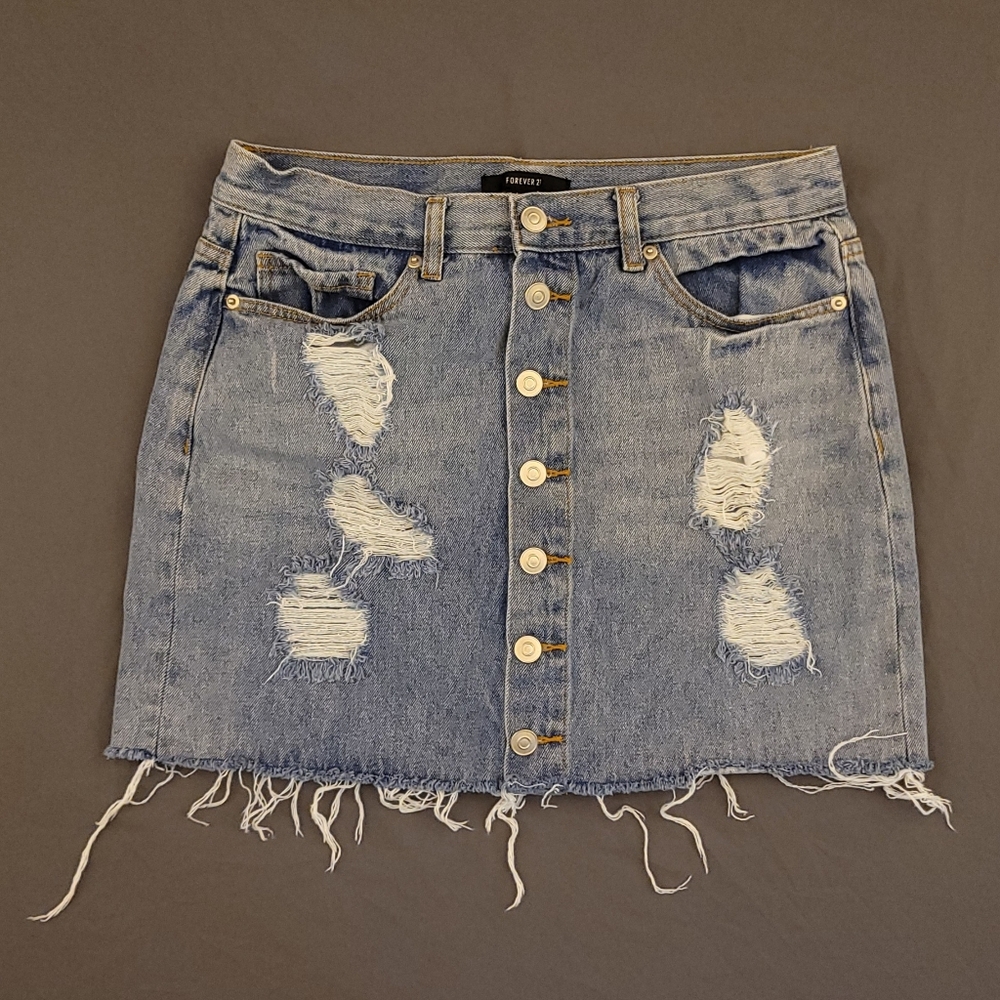 Forever 21 | Denim Mini Skirt Large